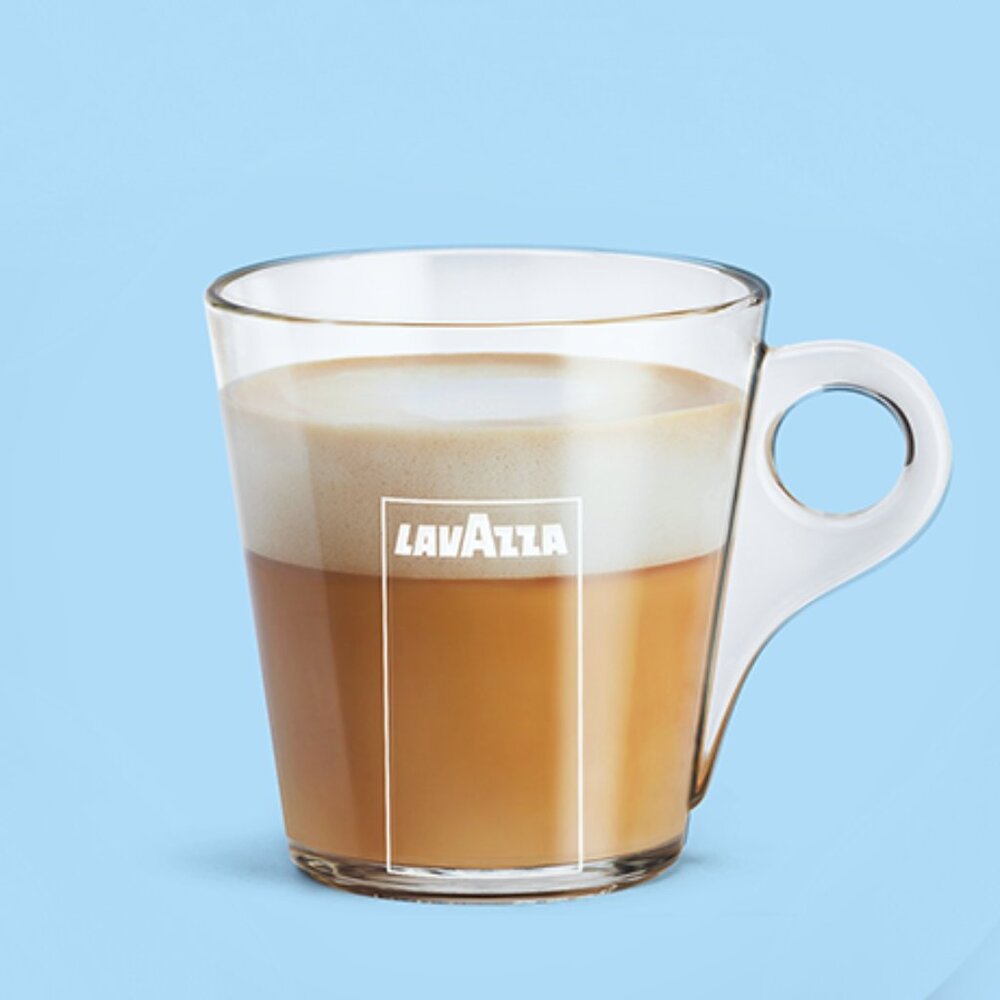 Lavazza Glass Coffee Mug 16oz Trasparenza Collection Deséa Mug